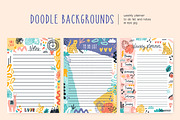 Doodle planner backgrounds set, a Decorative Illustration by Good Studio (Thumbnail 1 of 6)