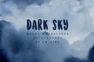 Dark Sky watercolor background