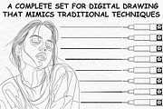 100+ Fine Line Procreate Brushes, a Brush Add-On by BrushArchive (Thumbnail 3 of 10)