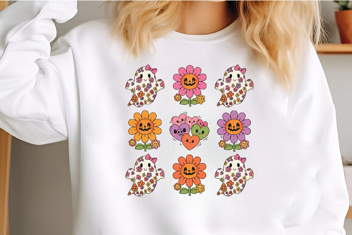 Floral Ghost Halloween PNG, an Illustration by Craft Nest (Photo 3 of 6)