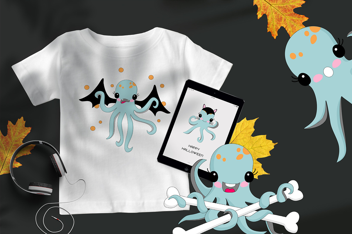 Halloween octopus, an Illustration by Nejumi (Photo 3 of 5)