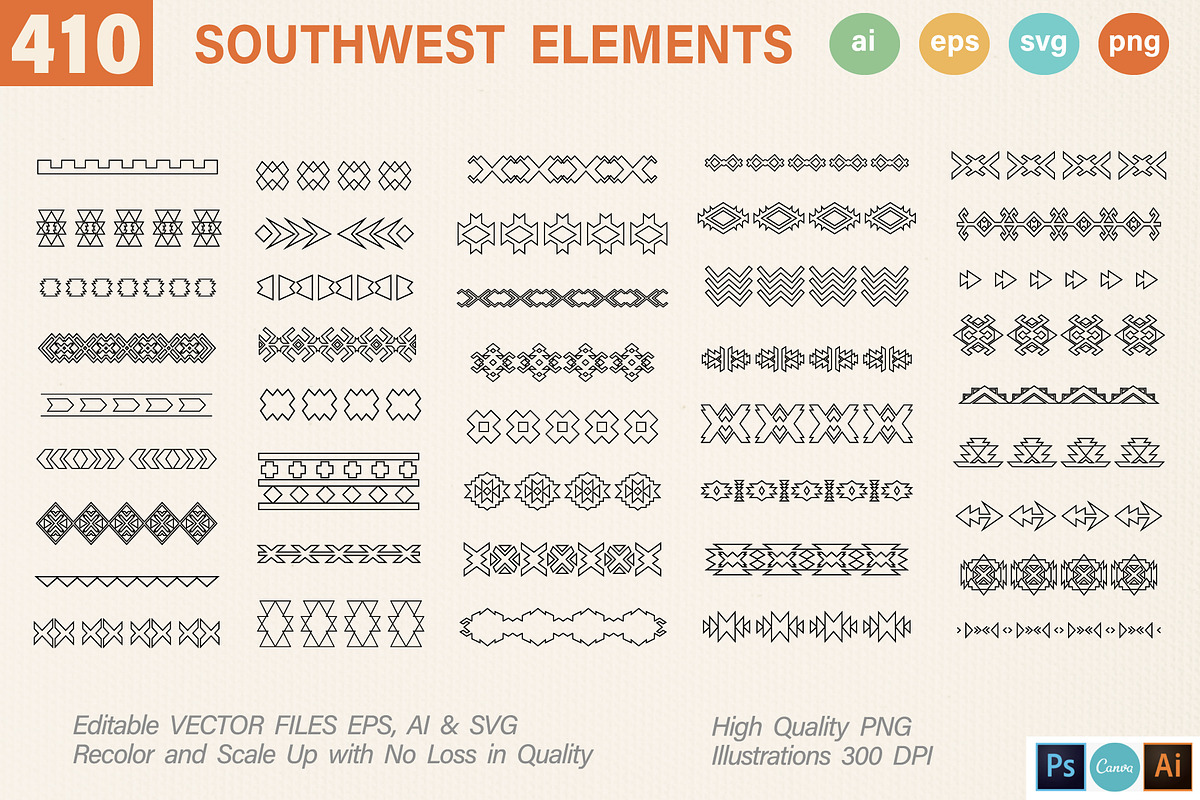 410 Southwestern Shapes Atelier +SVG, an Object Graphic by Katrinelly (Photo 9 of 14)