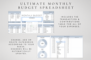 Ultimate Monthly Budget Tracker, a Templates & Theme by BRANDcontent (Thumbnail 3 of 7)