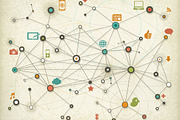 multimedia network retro concept, a Technology Illustration by vekstok (Thumbnail 1 of 2)