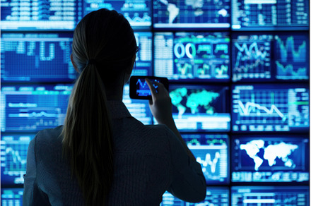 Businesswoman analyzing digital, a Business Photo by Ylivdesign