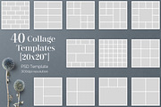 20x20 Collage PSD Bundle - 40 pcs., a Templates & Theme by Paperweight Memories (Thumbnail 1 of 4)