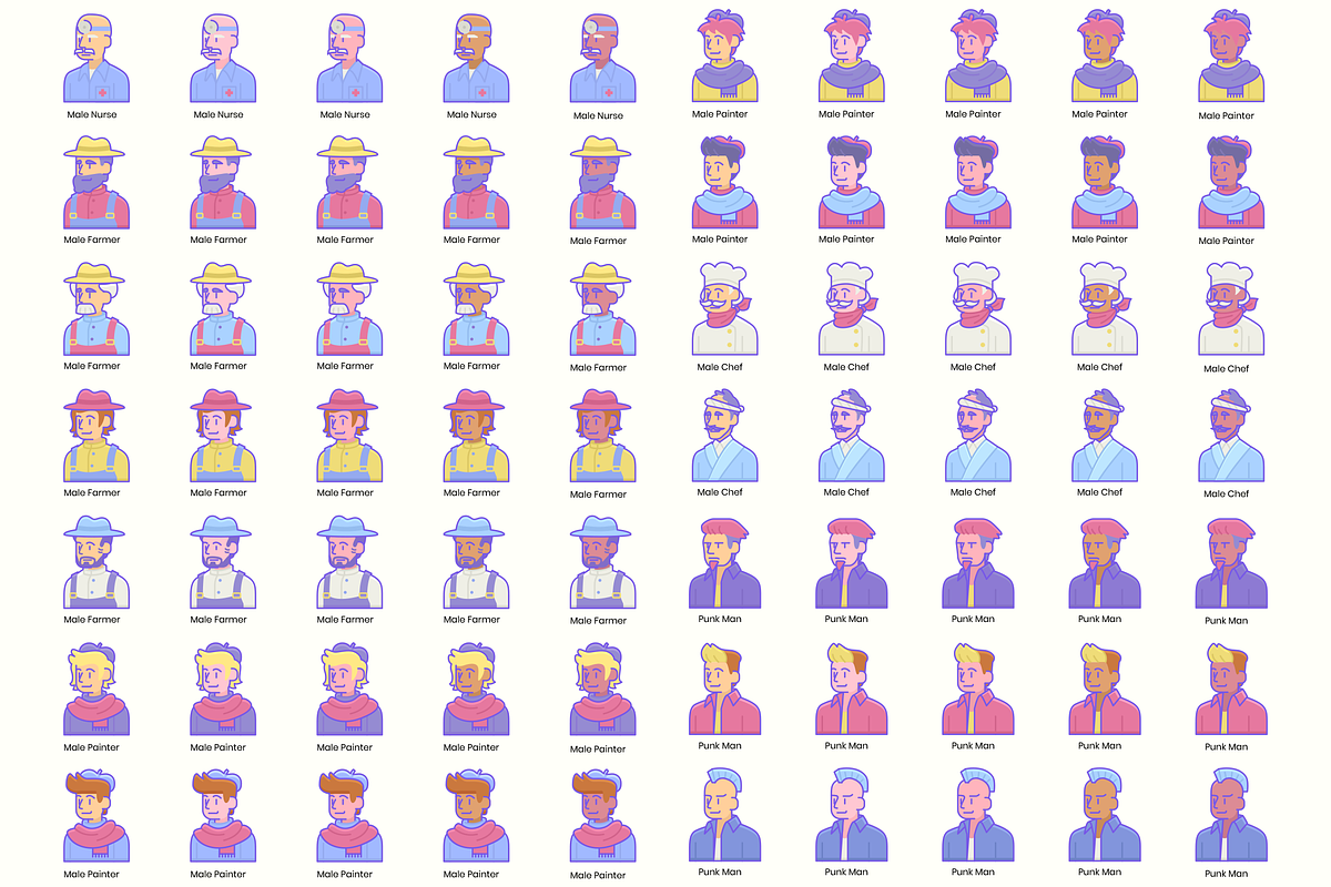 795 Diversity Avatars, an Outline Icon by Flat Icons (Photo 12 of 15)