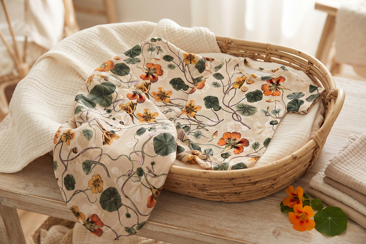 Vintage Nasturtium Floral Seamless, a Pattern Graphic by Talip Memis (Photo 6 of 10)
