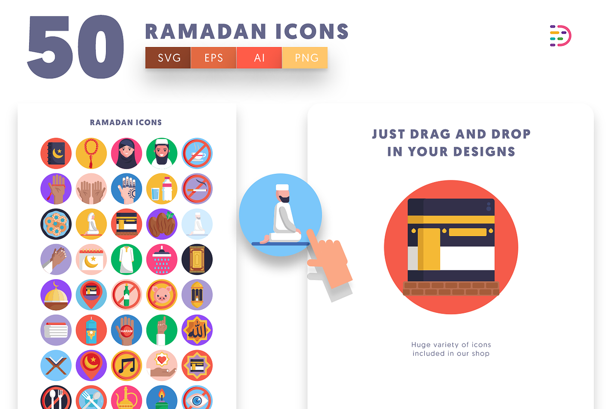 50 Ramadan Icons, an Outline Icon by Dighital (Photo 3 of 10)