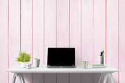 pink background & mockup bundle, a Texture Graphic by PinkJellyfish (Thumbnail 7 of 11)