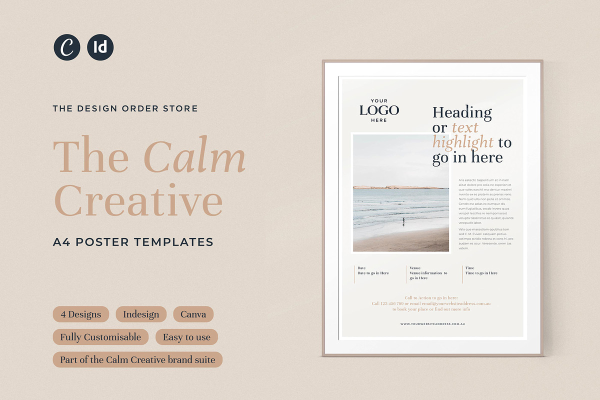 The CC - A4 Posters, a Poster Template by The Design Order Store (Photo 1 of 5)