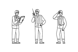 portrait foreman man vector, a Person Illustration by pikepicture