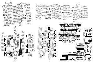 Text Collage Photoshop Brushes