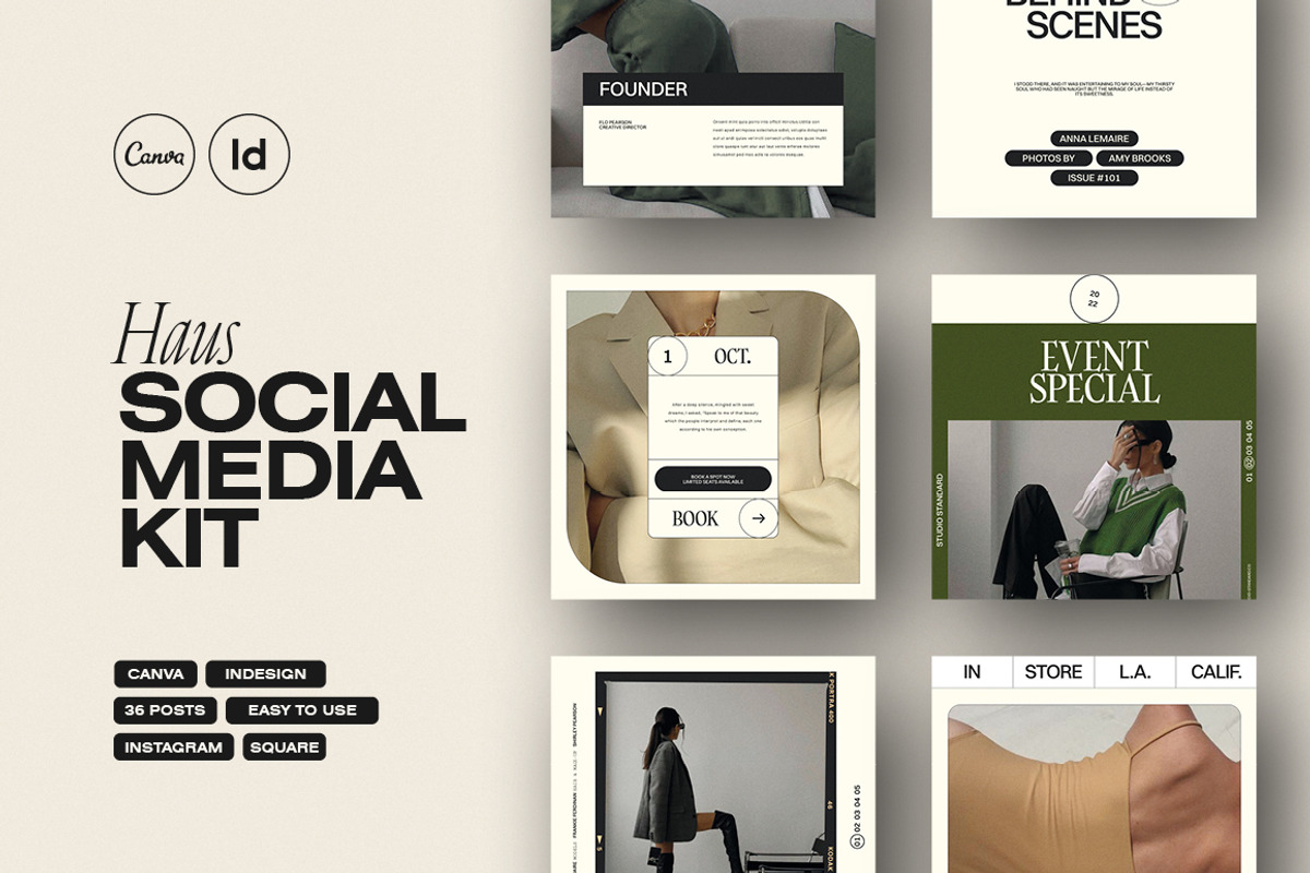 HAUS | Social Media Kit, a Social Media Template by Studio Standard (Photo 1 of 14)