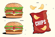 Fast Food Vector Illustration, a Food Illustration by TheFoodAtlas (Thumbnail 3 of 16)