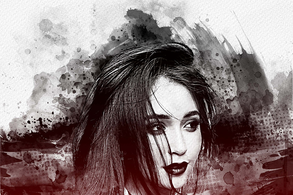 Mixed Media Art Watercolor Effect, an Action Add-On by MRI STUDIO (Photo 4 of 17)