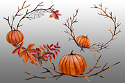 Watercolor Halloween Set, a Decorative Illustration by LidiaP (Thumbnail 2 of 3)