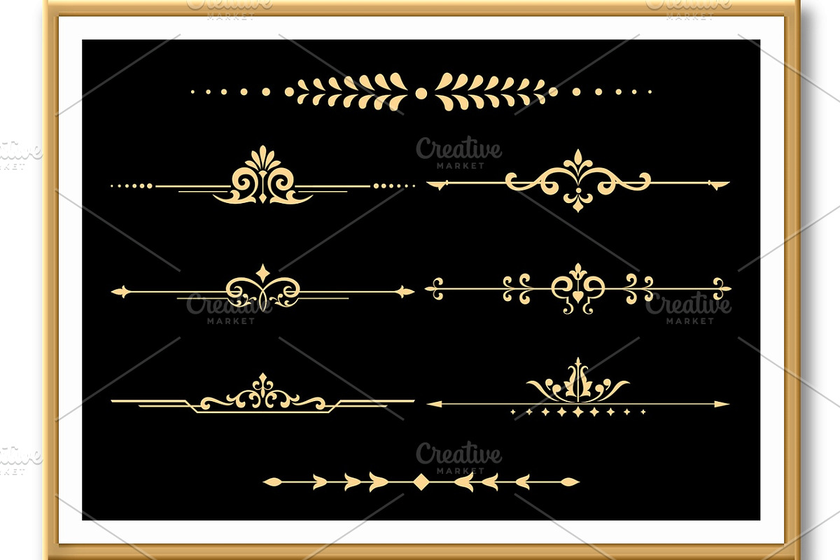 Vintage set of decorative elements, a Decorative Illustration by RODINA (Photo 3 of 3)