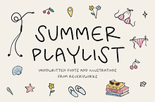 Summer Playlist Fonts & Doodles