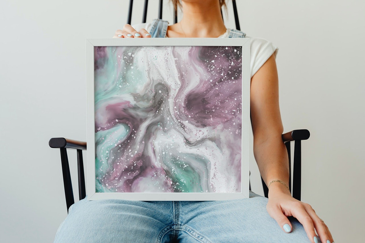 Unicorn Watercolor Marble Textures, a Texture Graphic by Luna Y Mar (Photo 8 of 9)
