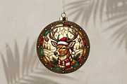 Stained Glass Deer Christmas, a Seasonal Illustration by CrexoraLab (Thumbnail 3 of 3)