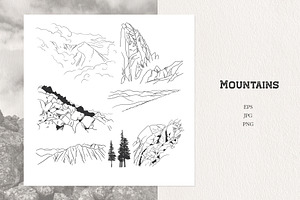 All About Mountains. Vector Bundle