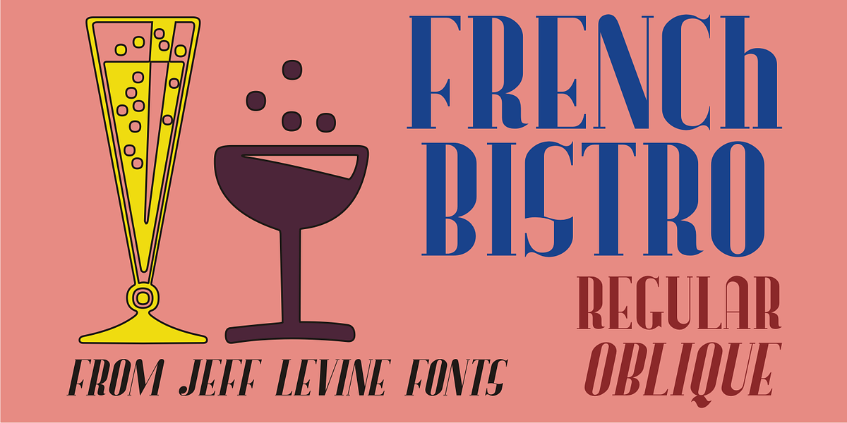 French Bistro JNL, a Serif Font by Jeff Levine Fonts