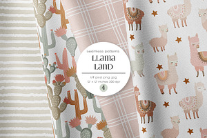 Llama Land Kids Pattern Collection