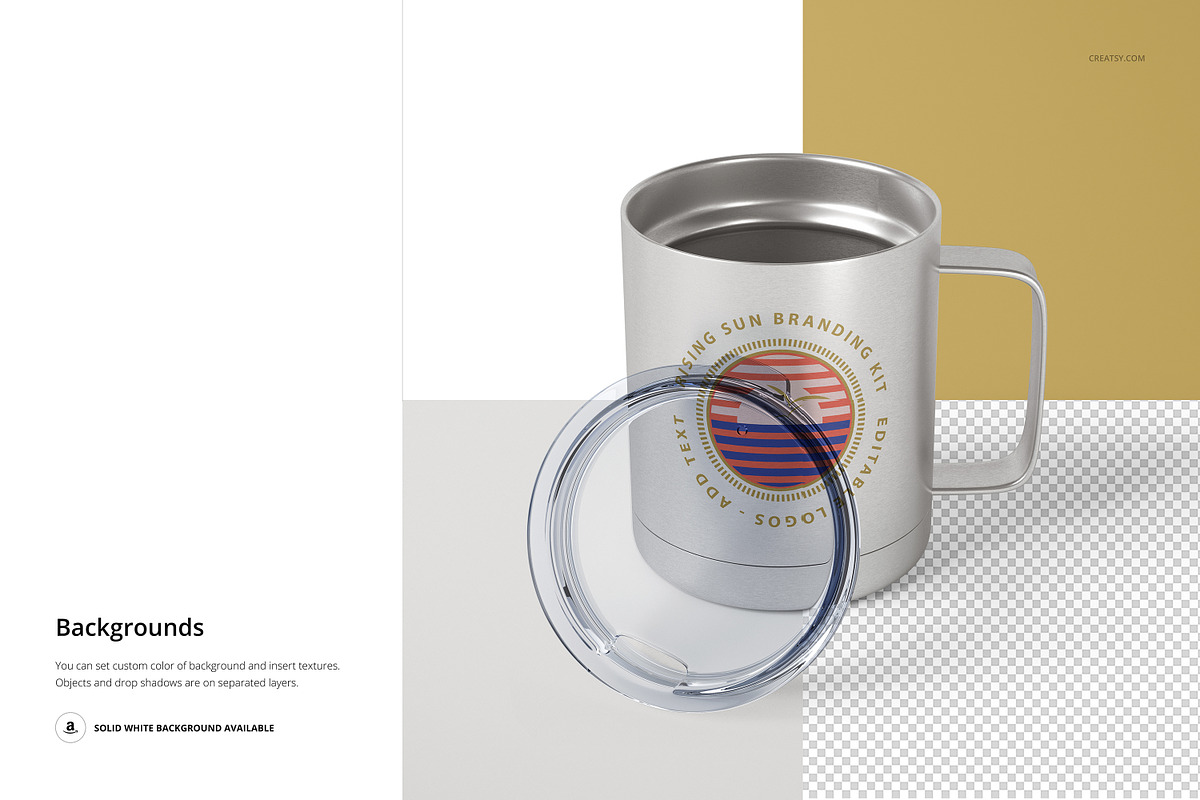 10oz Stainless Coffee Cup Mockup Set, a Cups & Container Mockup by creatsy5 (Photo 8 of 10)
