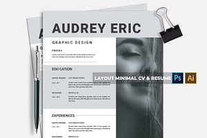 Layout Minimal CV & Resume