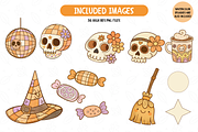 Groovy Halloween Clipart, an Illustration by TatiMockup (Thumbnail 5 of 6)