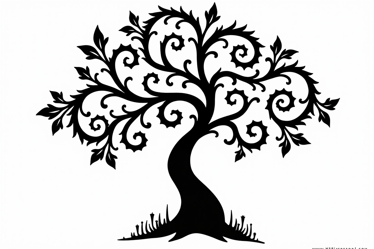 Tree Silhouette SVG Bundle, an Illustration by Creativeshirt (Photo 4 of 13)