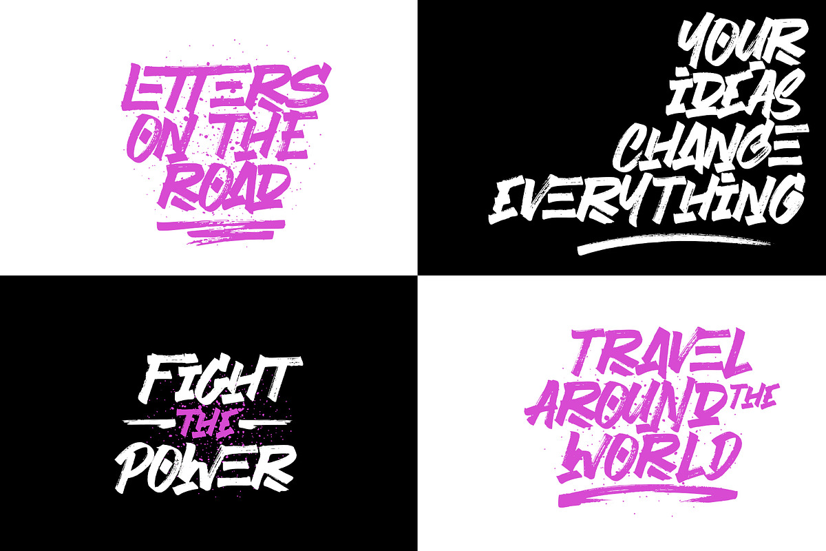 Black Finger Brush Font preview 5