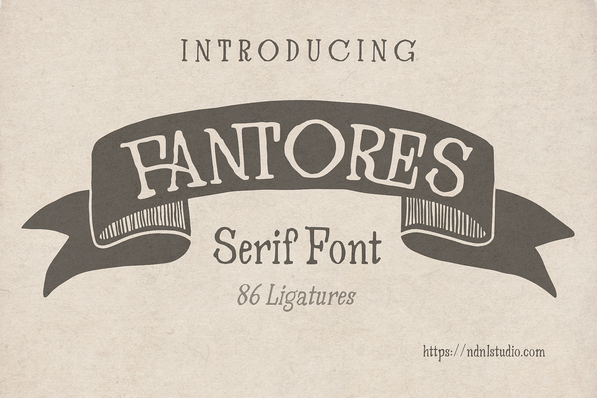 Fantores – Serif Font, a Serif Font by NDNL Studio (Photo 1 of 8)