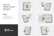 Portrait Tablet Screen Mockup, an iPad Mockup by Rizky Audymas (Thumbnail 1 of 8)