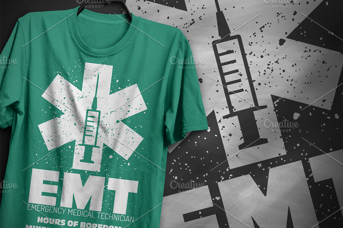 EMT - T-Shirt Design, a Healthcare Illustration by artnook (Photo 6 of 6)