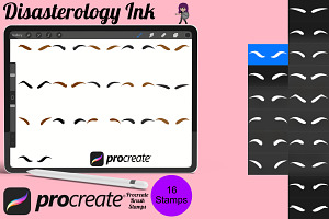 Eyebrows Set 1 Procreate Brush Stamp