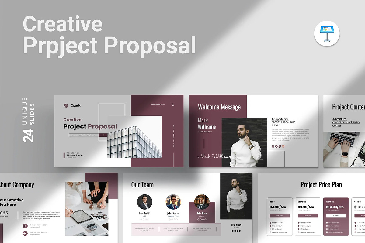 Creative Project Proposal Template, a Presentation Template by Fit-tee (Photo 1 of 6)