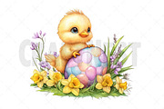 Watercolor Easter Spring Clipart, an Illustration by Craft Nest (Thumbnail 9 of 12)