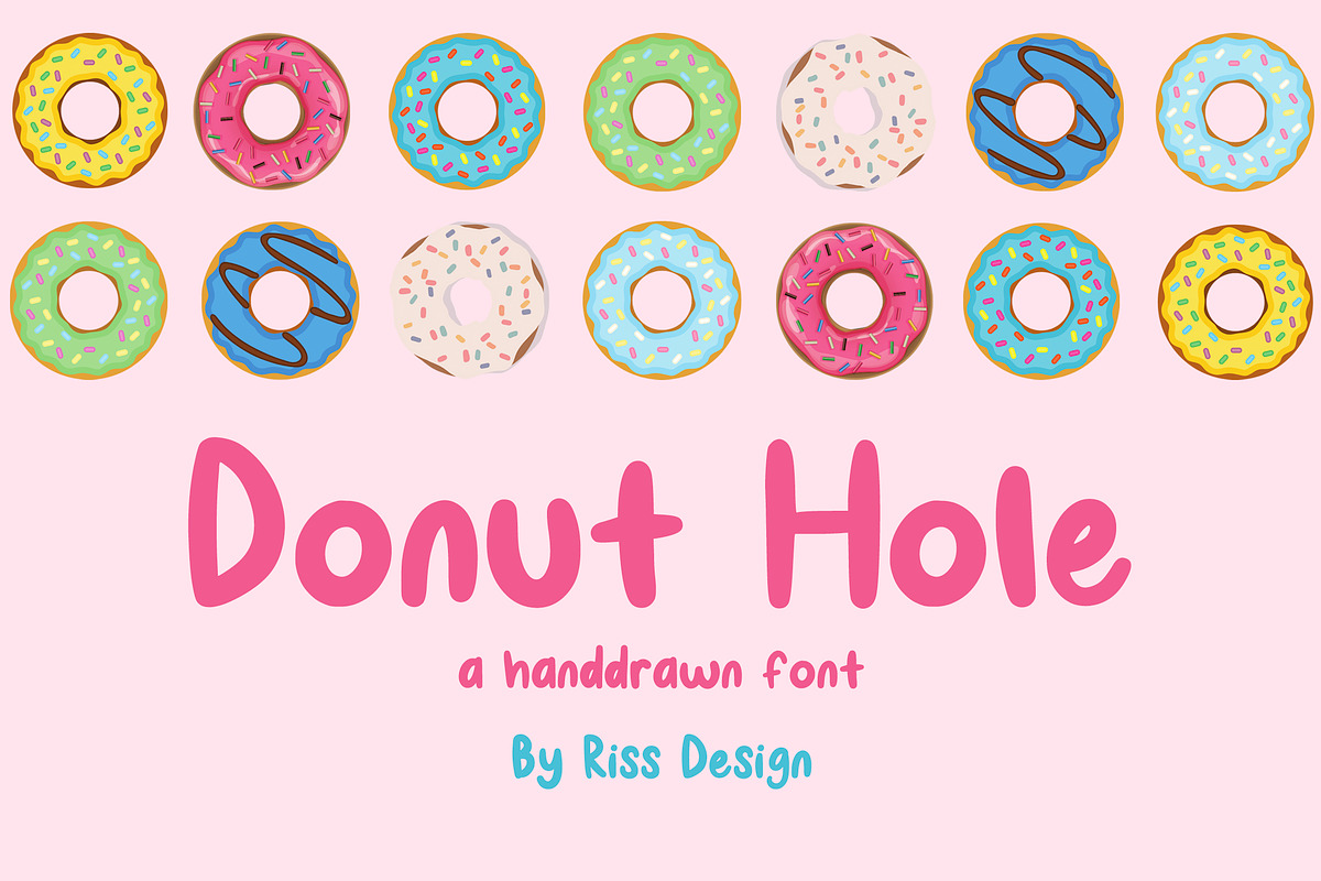 RD Donut Hole - Round Font, a Sans Serif Font by RissDesign (Photo 1 of 4)