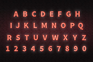 Lights Up Vector & PNG Alphabet