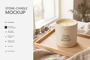 Stone Candle Jar Mockup, a Household Mockup by graphypix (Thumbnail 3 of 4)