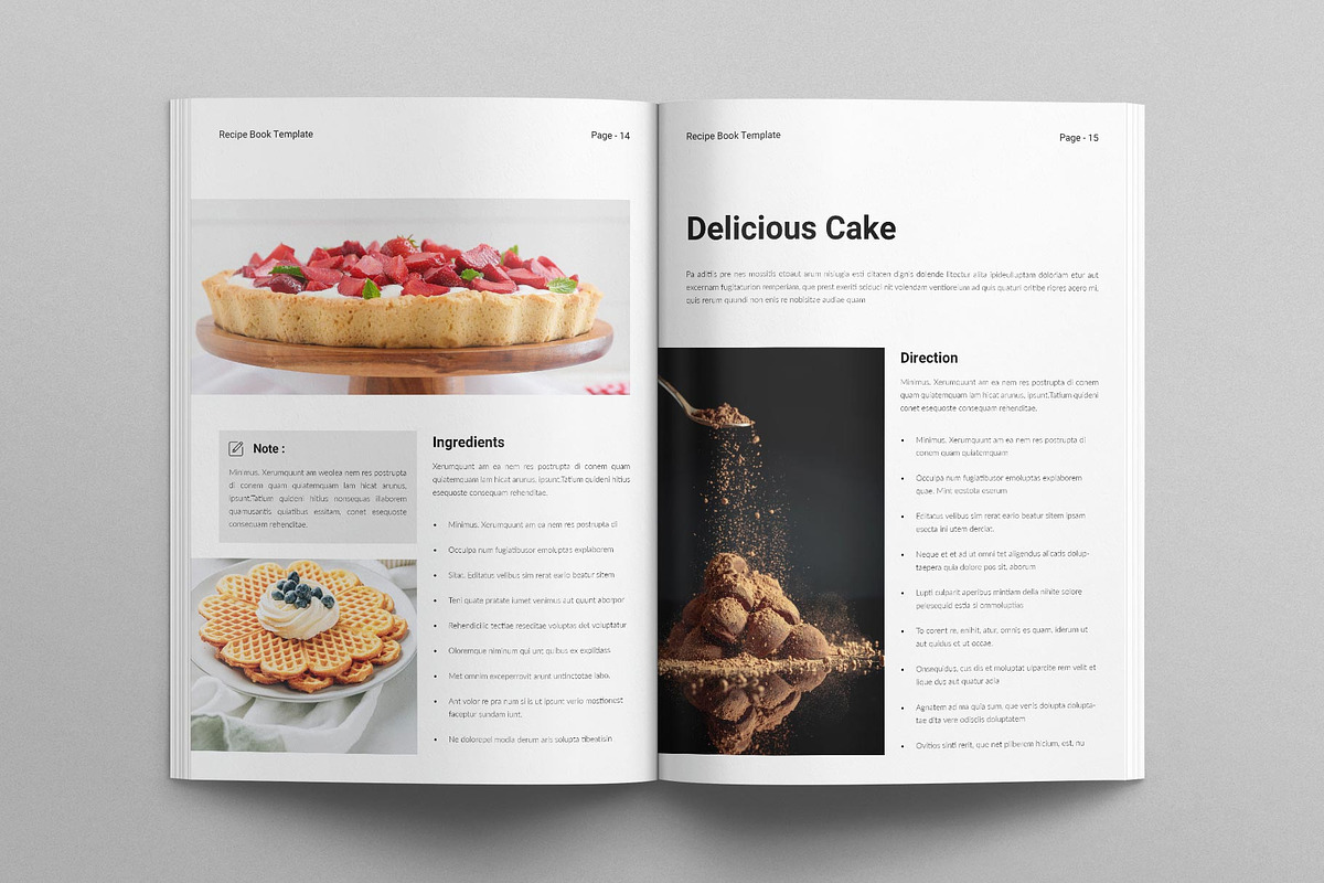 Digital Recipe Book Template, a Brochure Template by E-Type (Photo 6 of 7)