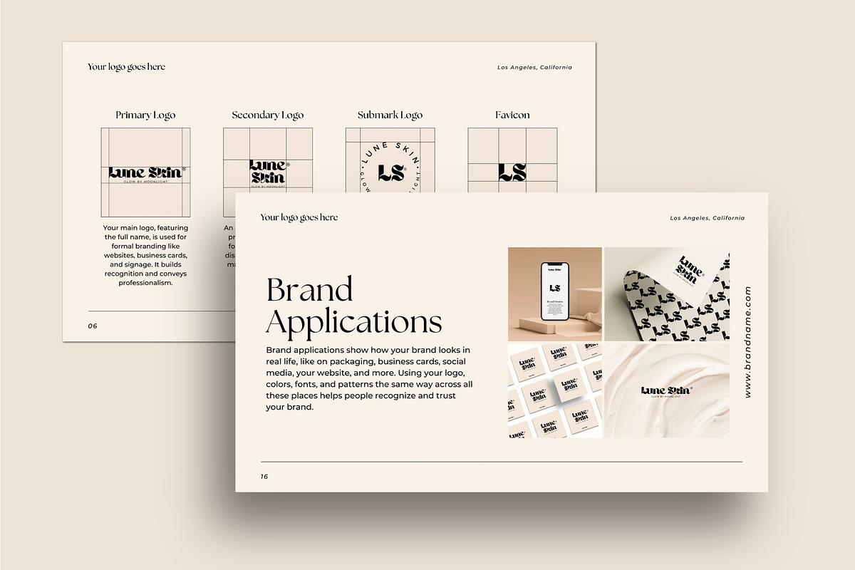 Lune Skin | Brand Guidelines, a Presentation Template by ChicGraphix (Photo 3 of 11)
