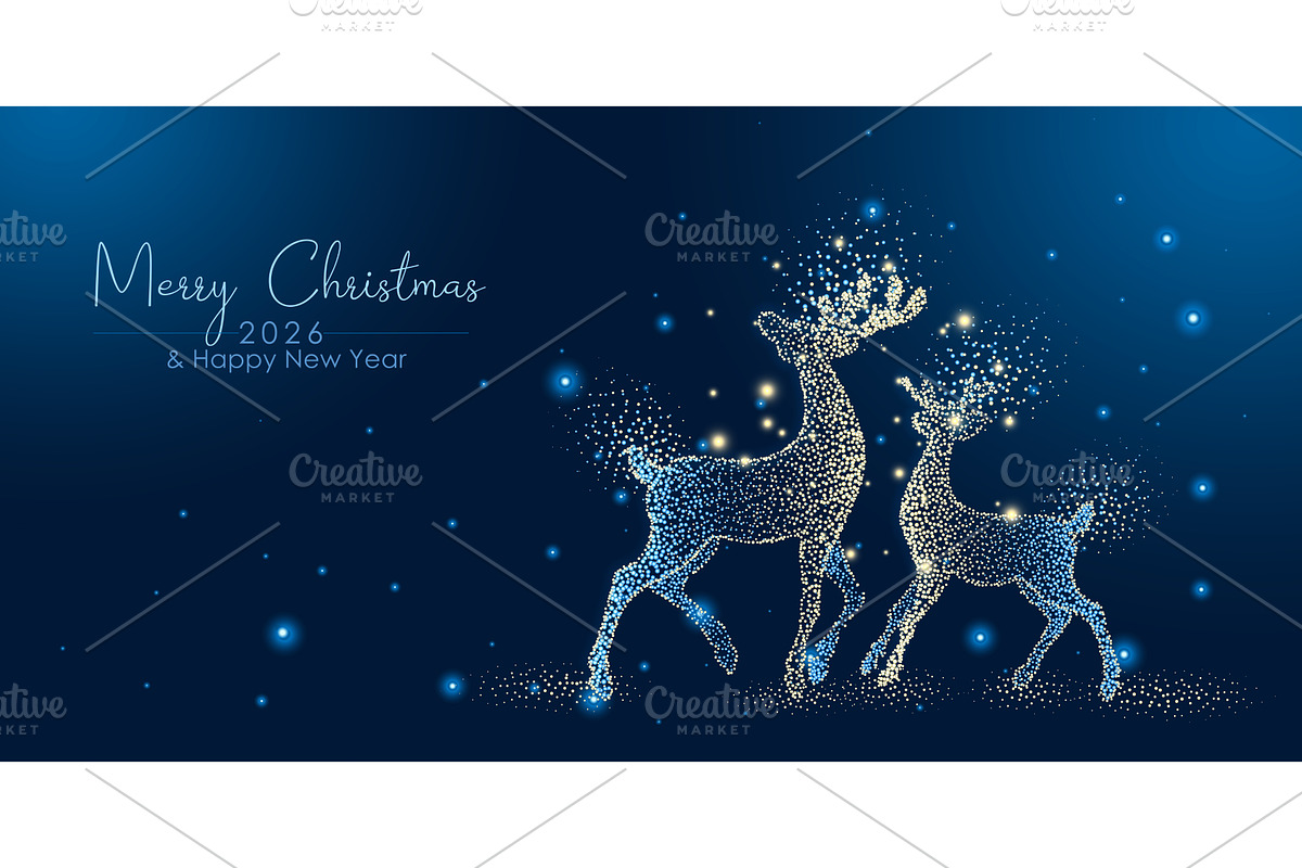 Abstract Merry Christmas and New, a Person Illustration by Valenty