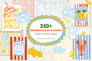 Mediterranean Summer Doodles Pack