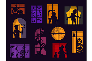 Halloween Scary Silhouettes