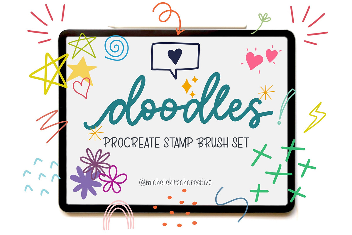 DOODLE BUNDLE - Procreate Stamps, a Brush Add-On by Michelle Kirsch Creative (Photo 2 of 32)
