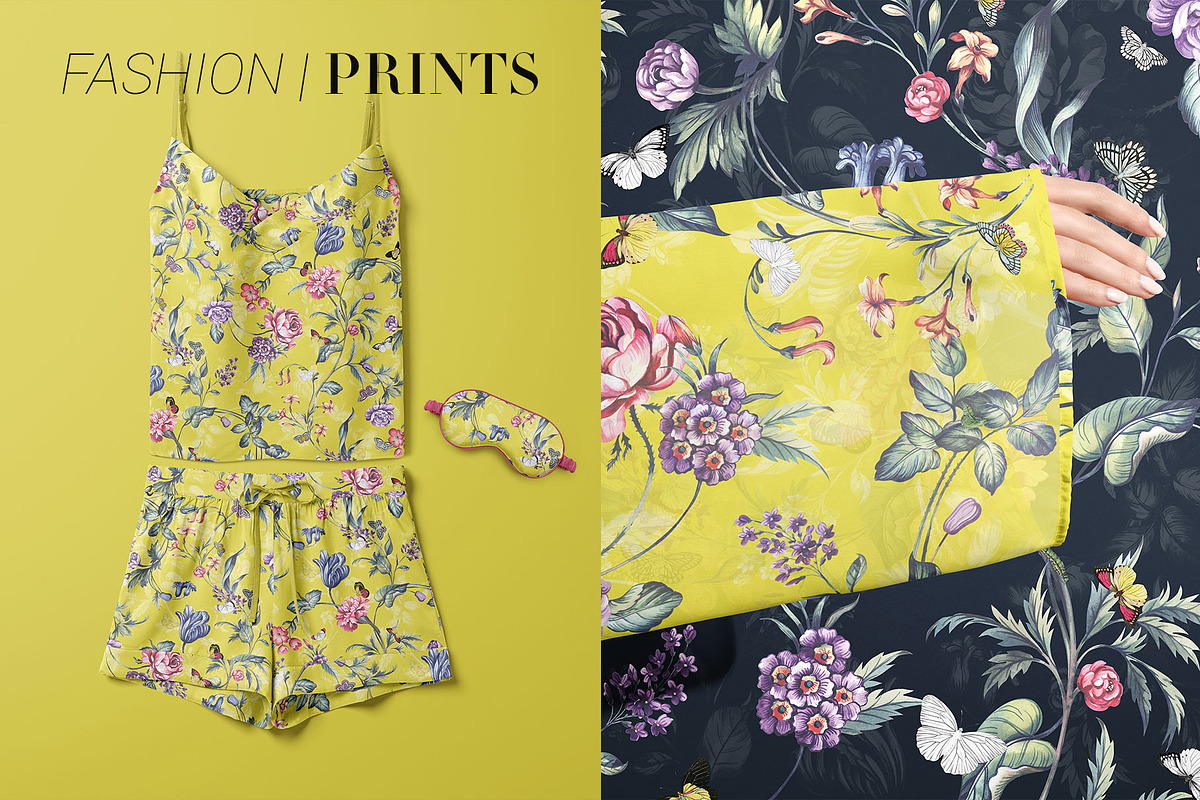 Jali Florals, Painted Watercolours!, a Pattern Graphic by Pink Linen (Photo 3 of 9)