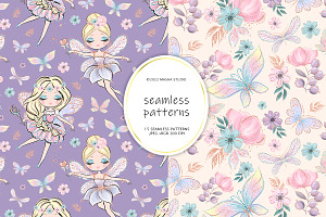 Fairies & Butterflies Digital Papers